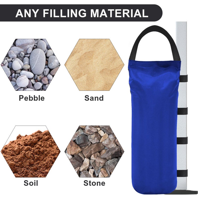 Eurmax USA Weight Capacity 112 LBS Extra Large Pop up Gazebos Weights Sand Bags for Pop up Canopy Tent Pergola Outdoor Instant Canopies,Sand Bags Without Sand, 4-Pack,Blue - Image 4